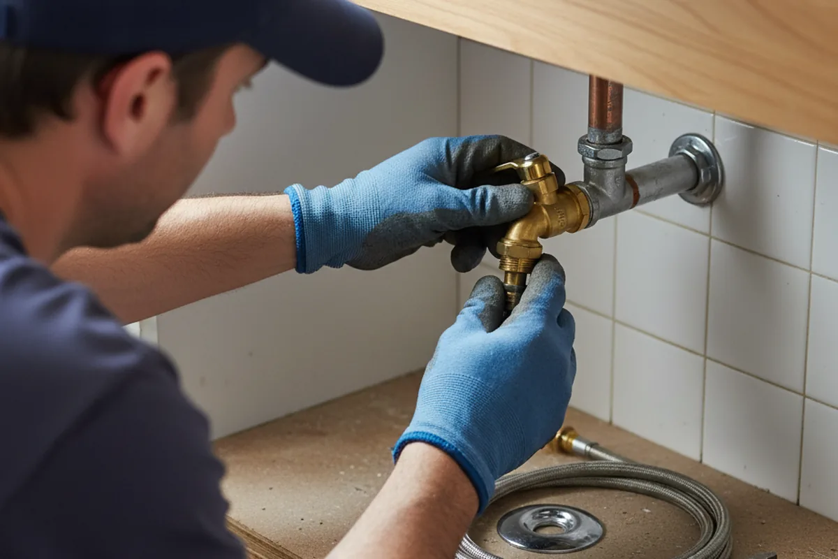 Shutoff valve and fitting work during Faucet and Fixture Repair in Onalaska